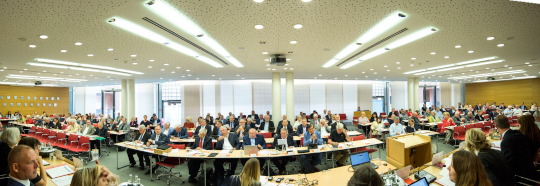 Die Landschaftsversammlung Rheinland bei einer Sitzung in Köln