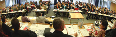 Die Landschaftsversammlung Rheinland bei einer Sitzung in Köln